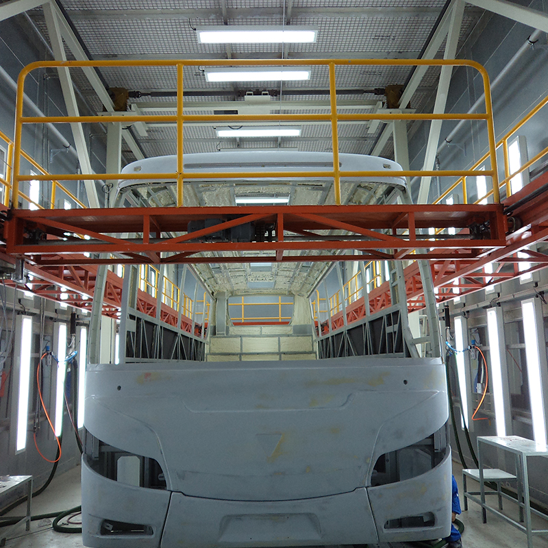 Buồng phun sơn và buồng chà nhám được thiết kế riêng Buồng phun sơn và buồng chà nhám được thiết kế riêng