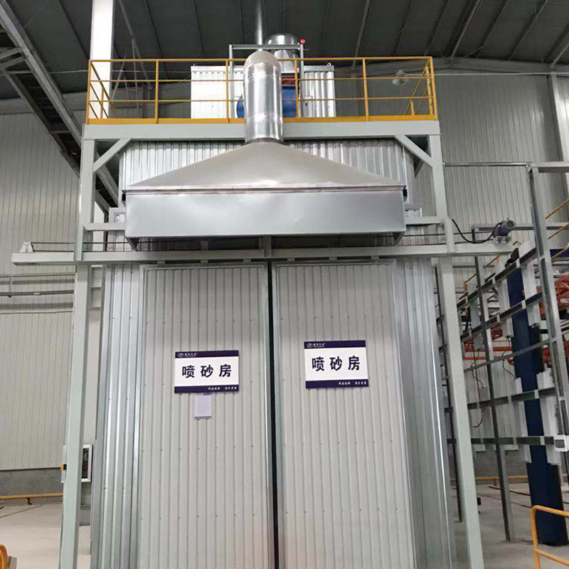 Phòng chà nhám và máy phun bi tự động Phòng chà nhám và máy phun bi tự động